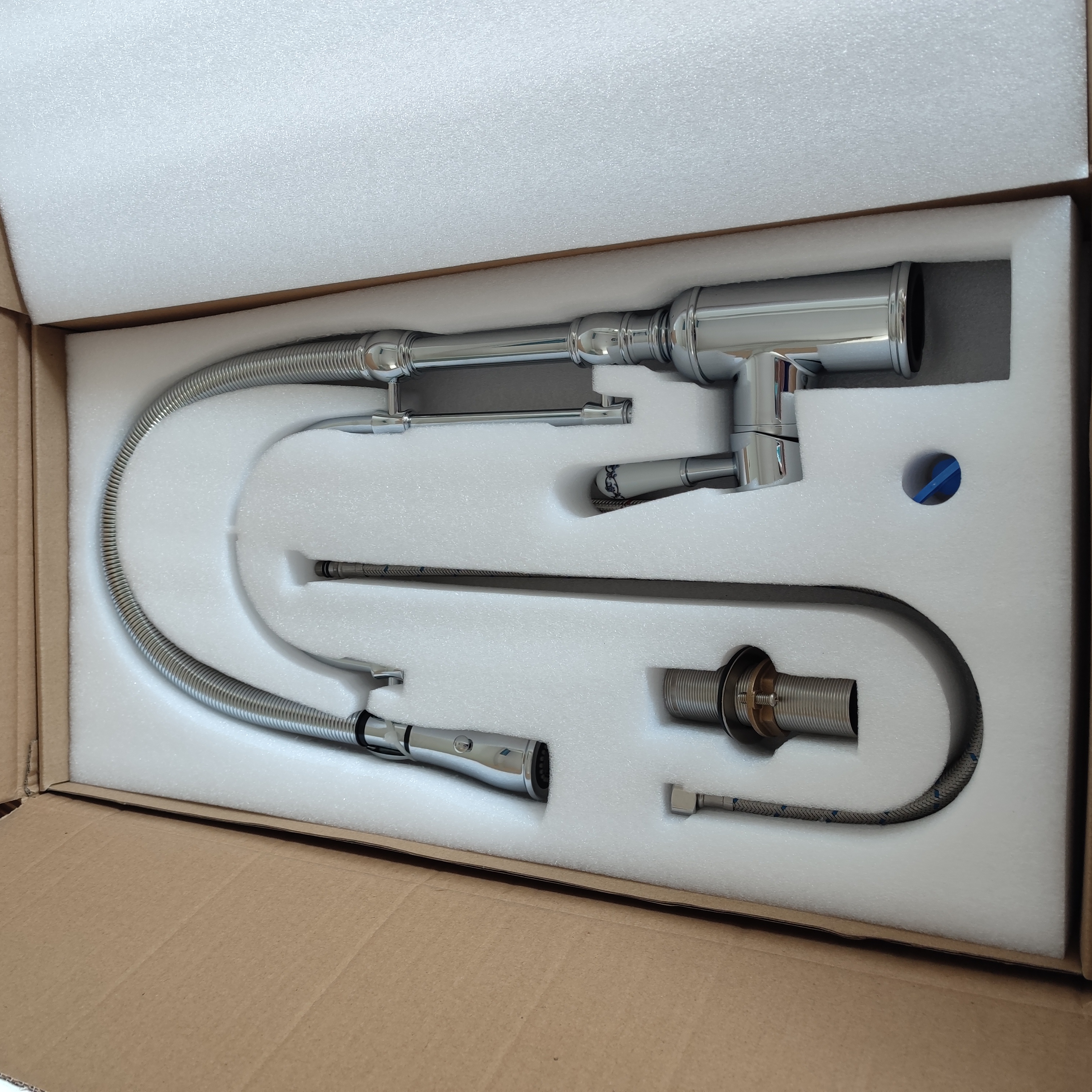 Upgrade dual outlets sliver chrome color family kitchen faucet