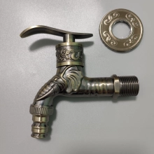 Europe hot sale old-fashioned alloy dragon pattern faston faucet yard water tap