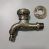 G1/2 fish pattern high quality alloy metal fast on tap garden faucet