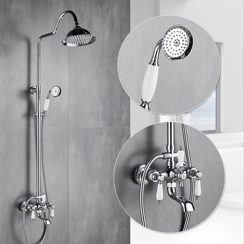 Upgrade dual outlets sliver chrome color family show faucet